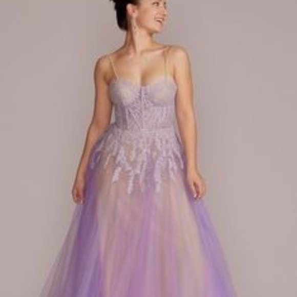 Jules and Cleo Purple Tulle Prom Dress sz 6 - Picture 1 of 5